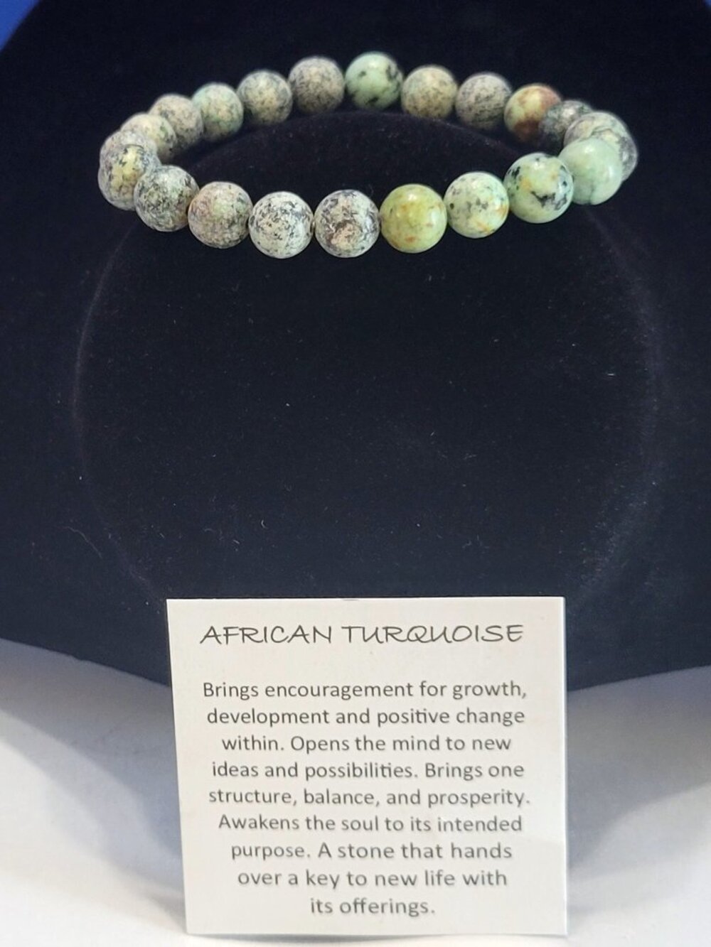 Vintage Natural African Turquoise Beaded Bracelet for Positive Change
